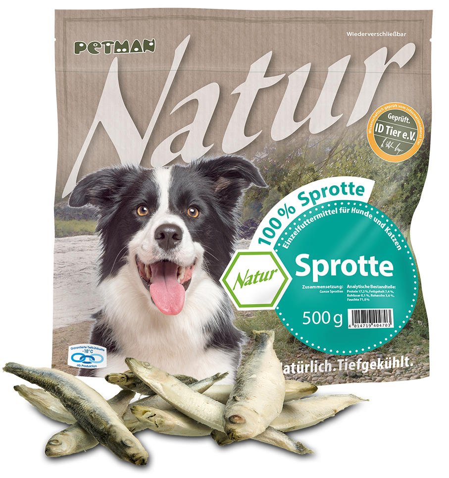 Petman Natur 100% Sprotte (Ganz) 500g